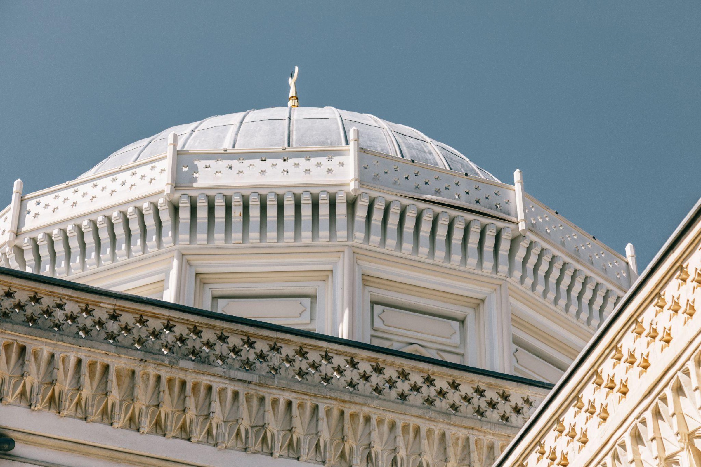 White dome under a blue sky
